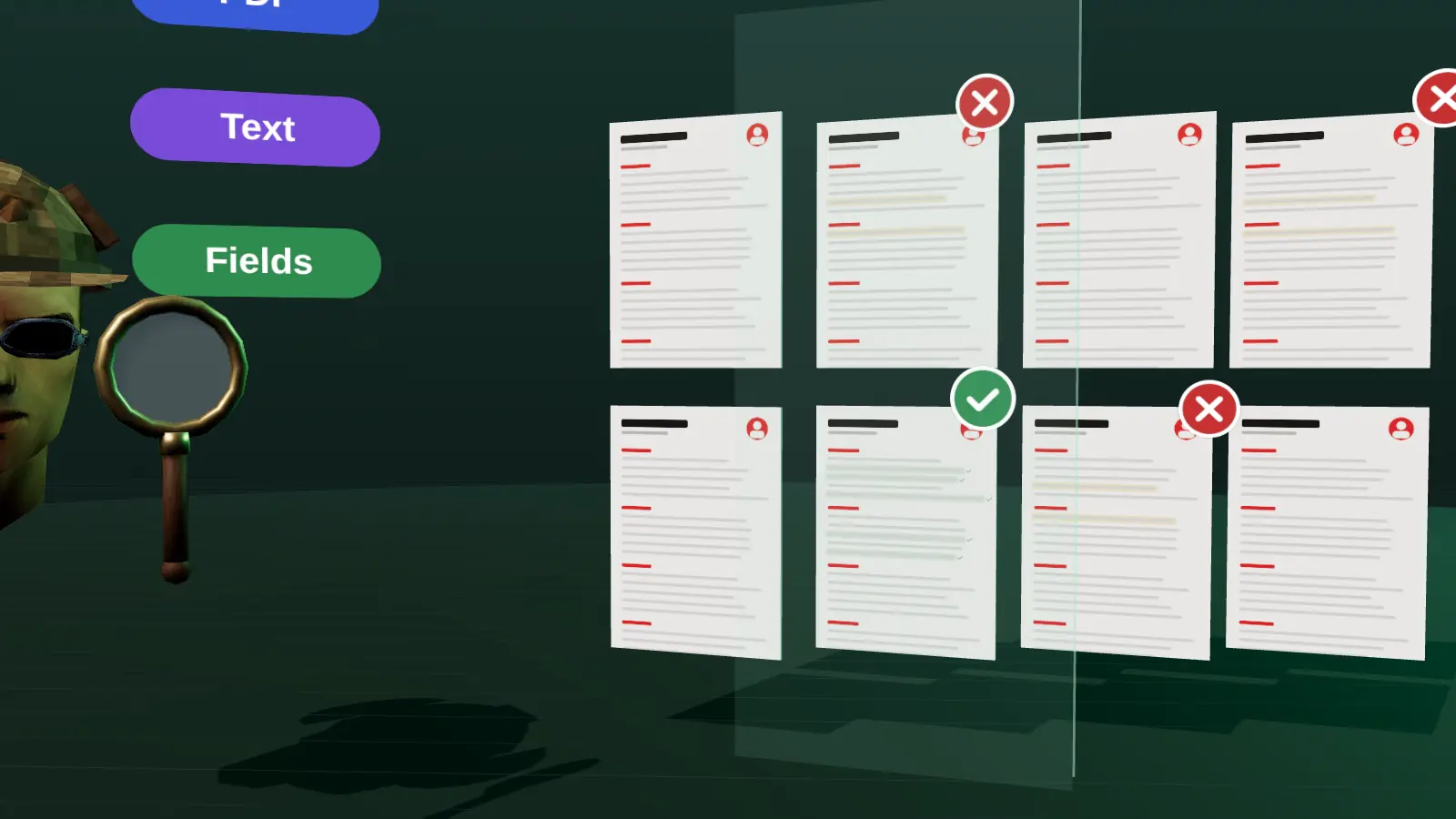A scanner reading a resume page for ATS readability