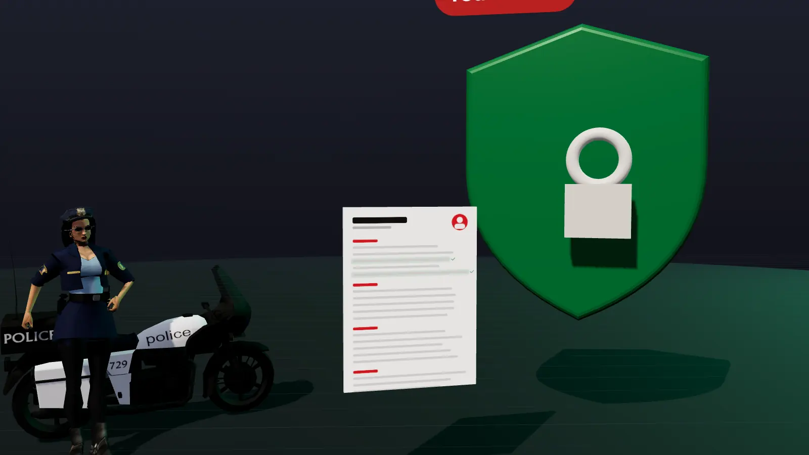 A shield representing privacy and trust