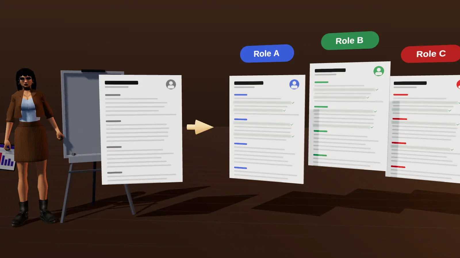 A resume and a short letter side by side